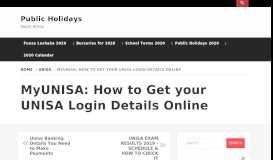 
							         MyUNISA: How to Get your UNISA Login Details Online ...								  
							    