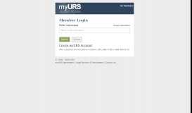 
							         myURS - Secure Online Services Login for URS Members								  
							    