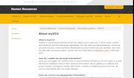 
							         myVCU | Human Resources | Virginia Commonwealth University								  
							    