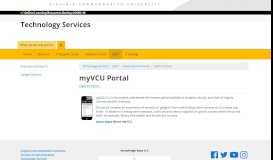 
							         myVCU Portal | Technology Services | VCU								  
							    