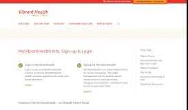 
							         MyVibrantHealth Account | Vibrant Health Family Clinics of Wisconsin								  
							    