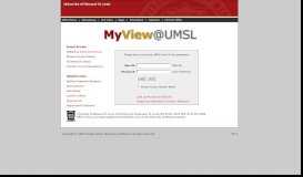 
							         MyView@UMSL: University of Missouri-St. Louis								  
							    
