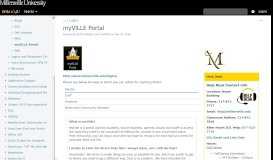 
							         myVILLE Portal - IT Technical Assistance Center - Wiki @ MU								  
							    