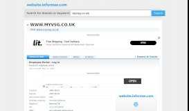 
							         myvsg.co.uk at WI. Employee Portal - Log in - Website Informer								  
							    