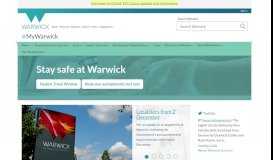 
							         MyWarwick - University of Warwick								  
							    