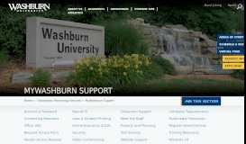 
							         MyWashburn Information - Washburn University								  
							    