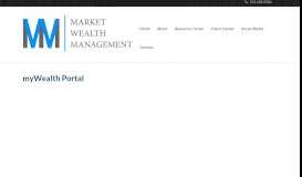 
							         myWealth Portal | Market Wealth Management, LLC.								  
							    