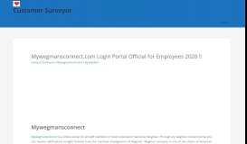 
							         MyWegmansConnect.Com Login Portal, Employee Sign In ...								  
							    