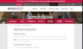 
							         MyWestern Information | Western Technical College								  
							    