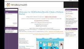 
							         MyWhidbeyHealth Clinics Patient Portal								  
							    