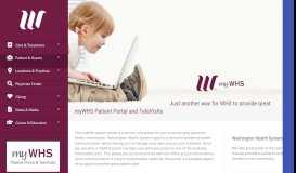 
							         myWHS Patient Portal | Washington Health System								  
							    