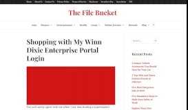 
							         mywinn-dixie.com: Shopping with My Winn Dixie Enterprise Portal Login								  
							    