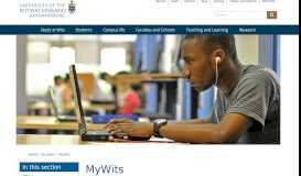 
							         MyWits - Wits University								  
							    