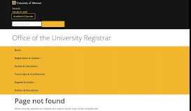
							         myZou for First-Time Users - University of Missouri Registrar								  
							    