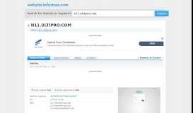 
							         n11.ultipro.com at Website Informer. UltiPro. Visit N 11 Ulti Pro.								  
							    