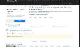 
							         N24 ultipro login natural grocers Results For Websites Listing								  
							    