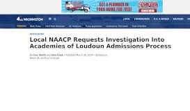 
							         NAACP Requests Academies of Loudoun Admissions Investigation								  
							    