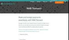 
							         NAB Transact | Synergetic Management Systems								  
							    
