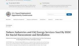 
							         Nabors Industries and C&J Energy Services Sued By EEOC for ...								  
							    
