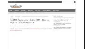 
							         NABTEB Recruitment 2019/2020 Application Form | How To ...								  
							    