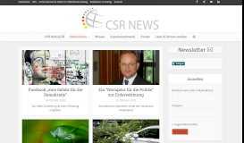 
							         Nachrichten | CSR NEWS - Das Nachrichtenportal zur ...								  
							    