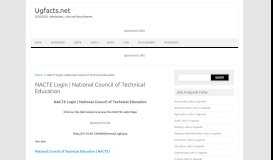 
							         NACTE Login | National Council of Technical ... - Ugfacts.net								  
							    
