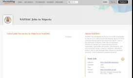 
							         NAFDAC Jobs and Vacancies in Nigeria June 2019 | MyJobMag								  
							    
