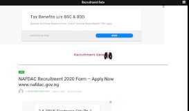 
							         NAFDAC Recruitment 2019/2020 Form is out - Apply and Register at ...								  
							    