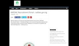 
							         NAFDAC Recruitment Portal – nafdac.gov.ng - WorkforGov.NG								  
							    
