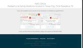
							         NAG Clinics: Pediatrics: Texas City, TX & Pasadena, TX								  
							    