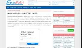 
							         Nagaland Govt jobs 2019-20 Apply online Vacancies recruitment details								  
							    