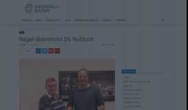 
							         Nagel übernimmt SG Nußloch | News | Das Handball Portal für die ...								  
							    