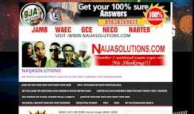 
							         Naijasolutions – BEST NIGERIA EXAM RUNS WEBSITE, EXAM ...								  
							    