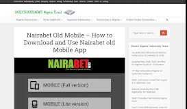 
							         Nairabet Old Mobile - Dailyschoolnews Nigeria								  
							    