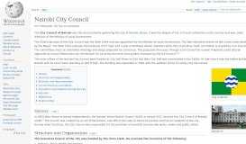 
							         Nairobi City Council - Wikipedia								  
							    