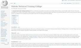 
							         Nairobi Technical Training College - Wikipedia								  
							    