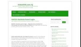 
							         NAITES Students Portal Login - Schoolinfo.com.ng								  
							    