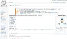 
							         Najran University - Wikipedia								  
							    