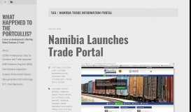 
							         Namibia Trade Information Portal « What Happened to the Portcullis?								  
							    