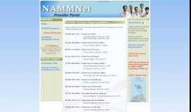 
							         NAMMNet Provider Portal - Provider Service Representatives								  
							    