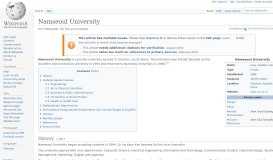 
							         Namseoul University - Wikipedia								  
							    