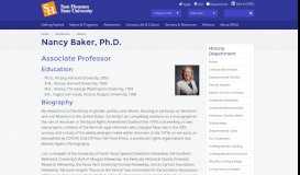 
							         Nancy Baker PhD - Sam Houston State University								  
							    