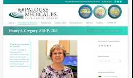 
							         Nancy S. Gregory, ARNP, CDE – Palouse Medical								  
							    