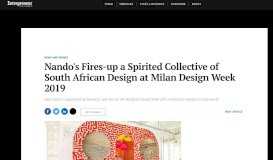 
							         Nando's Fires-up a Spirited Collective of South African Design at Milan ...								  
							    