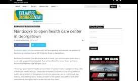 
							         Nanticoke to open health care center in Georgetown - Delaware ...								  
							    