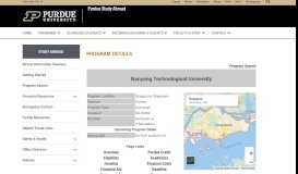 
							         Nanyang Technological University - Study Abroad - Purdue University								  
							    