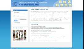 
							         NAP Members Area								  
							    