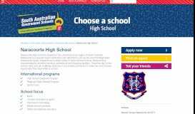 
							         Naracoorte High School - South Australian Government Schools								  
							    
