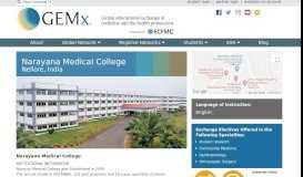 
							         Narayana Medical College | India - GEMx Partner Schools								  
							    
