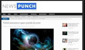 
							         NASA announces space portals do exist - News Punch								  
							    